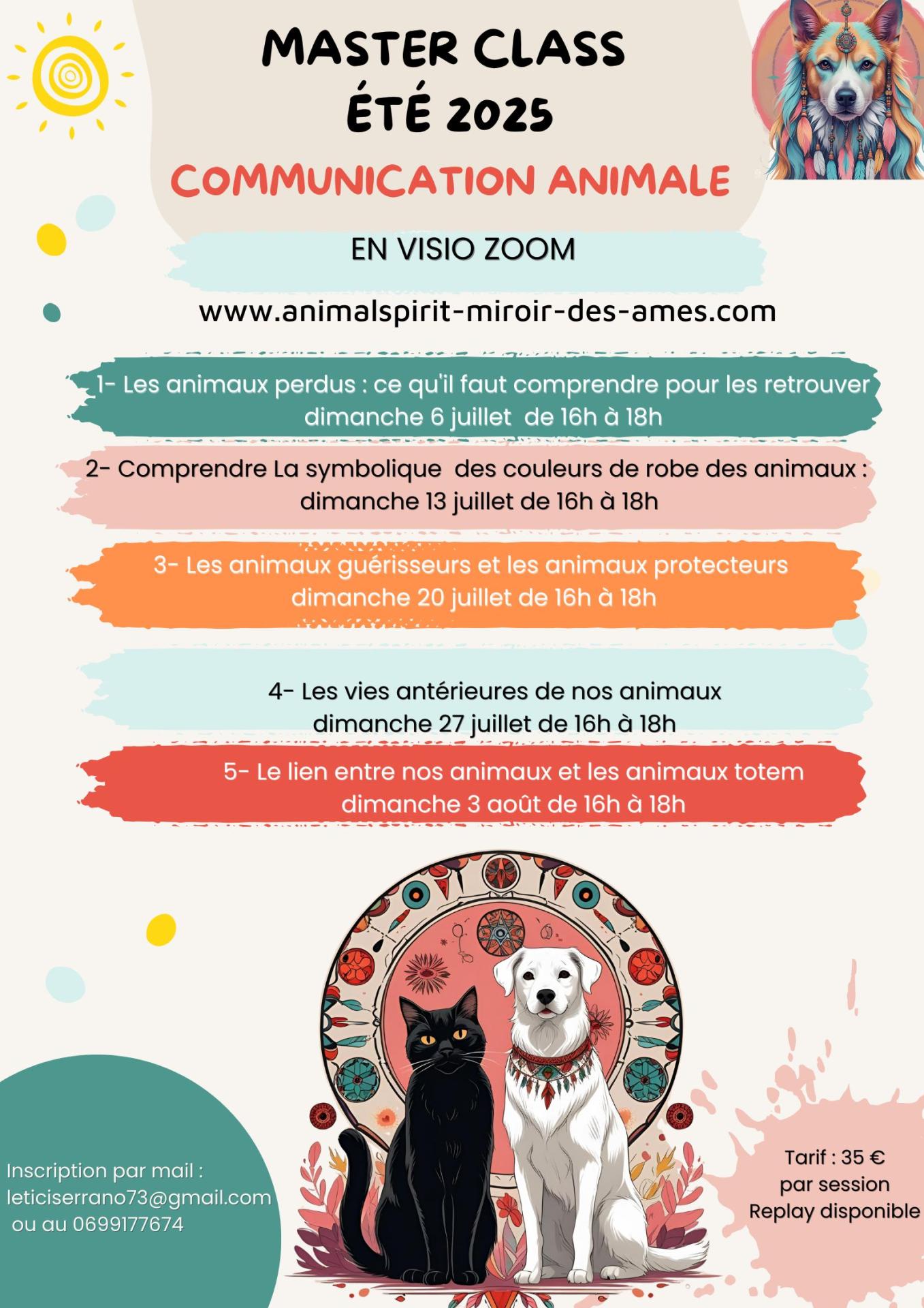 Master class communication animale ete 2025